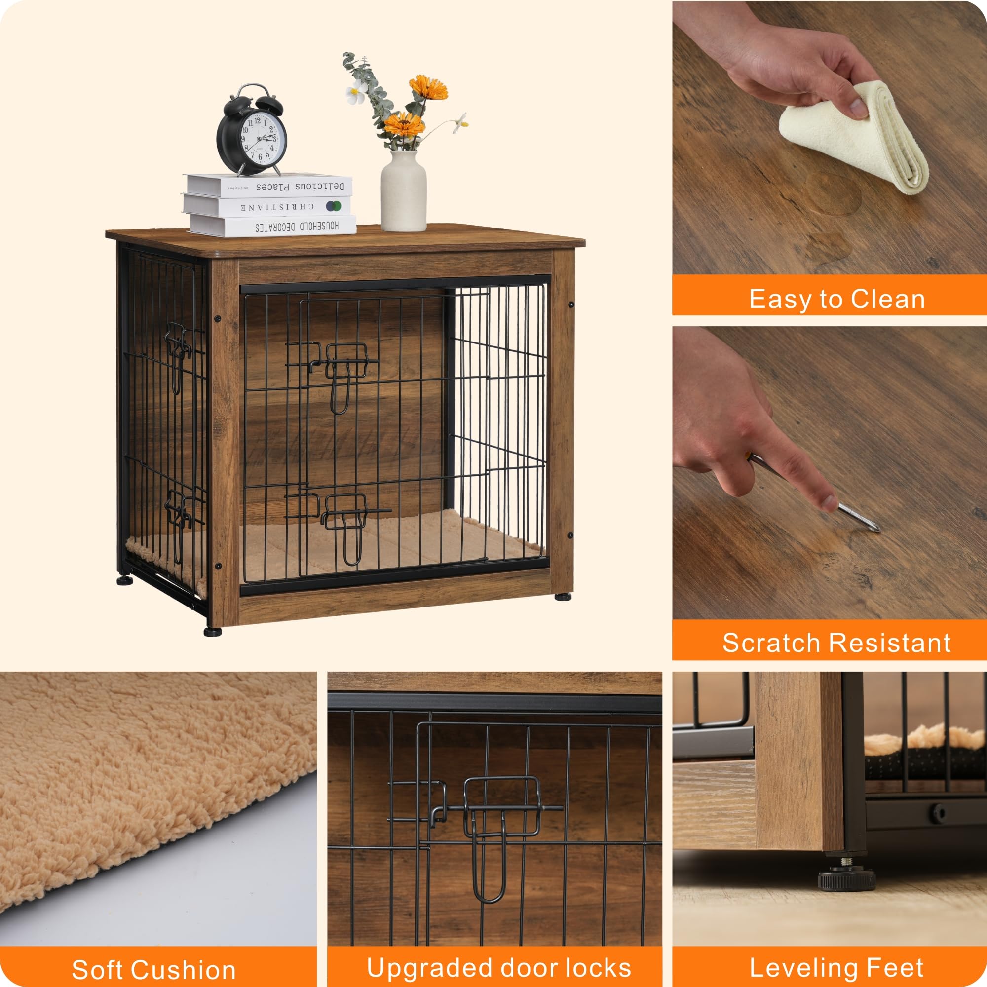 Dwanton dog inside crate demonstrates compact cozy shelter.
