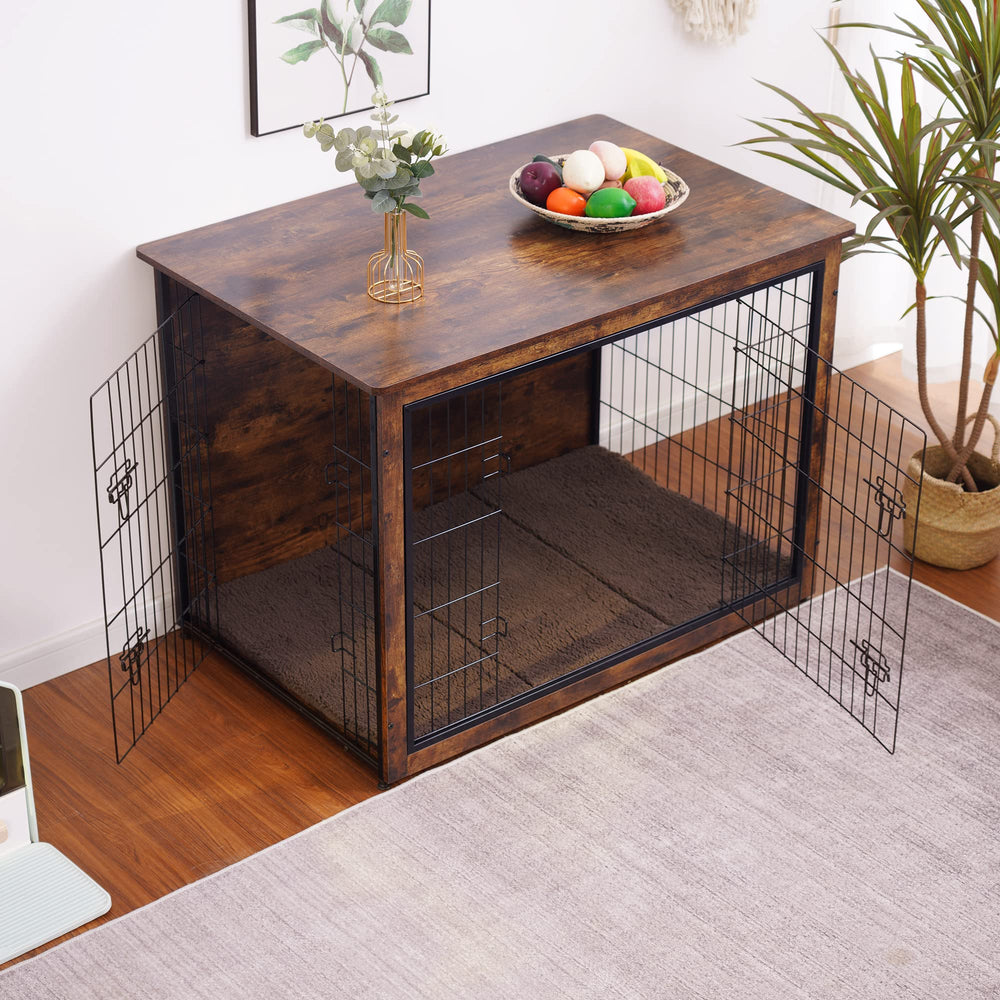 Dwanton double doors design offers easy pet entry and quick cleaning.