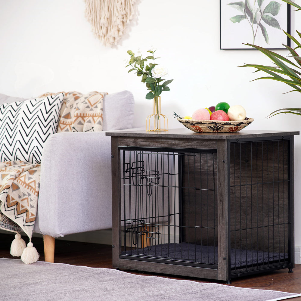 Soft cushion inside Dwanton crate adds cozy sleep for pets