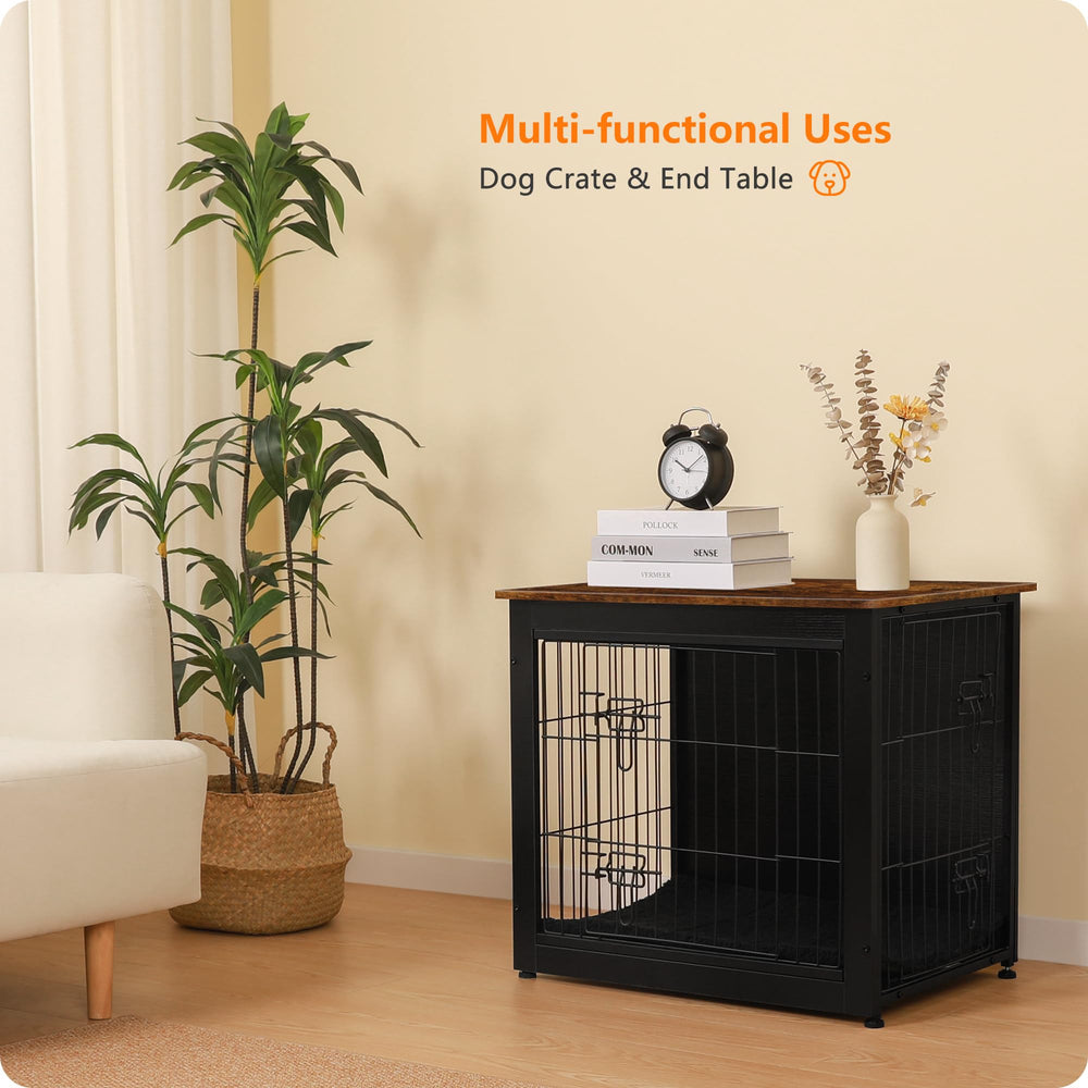 Dwanton cushion inside crate offers warm, comfortable sleep