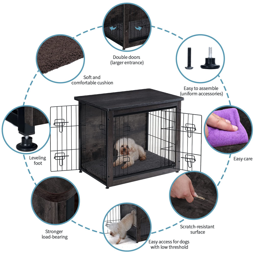 Dwanton side table use doubles as a dog crate