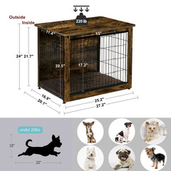 Dwanton dog crate furniture made from particleboard and wire for durability