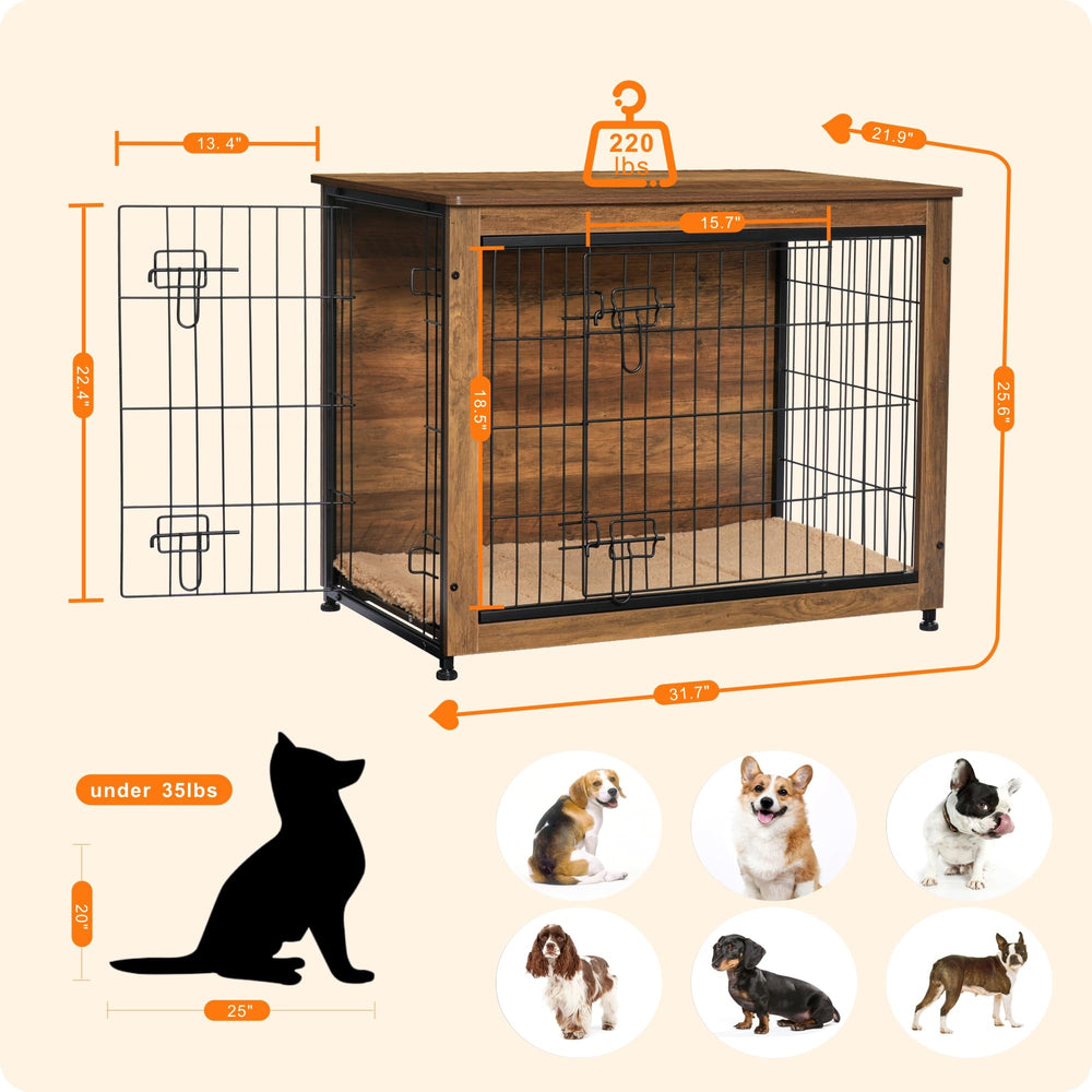 DWANTON crate top surface with decor in warm brown.