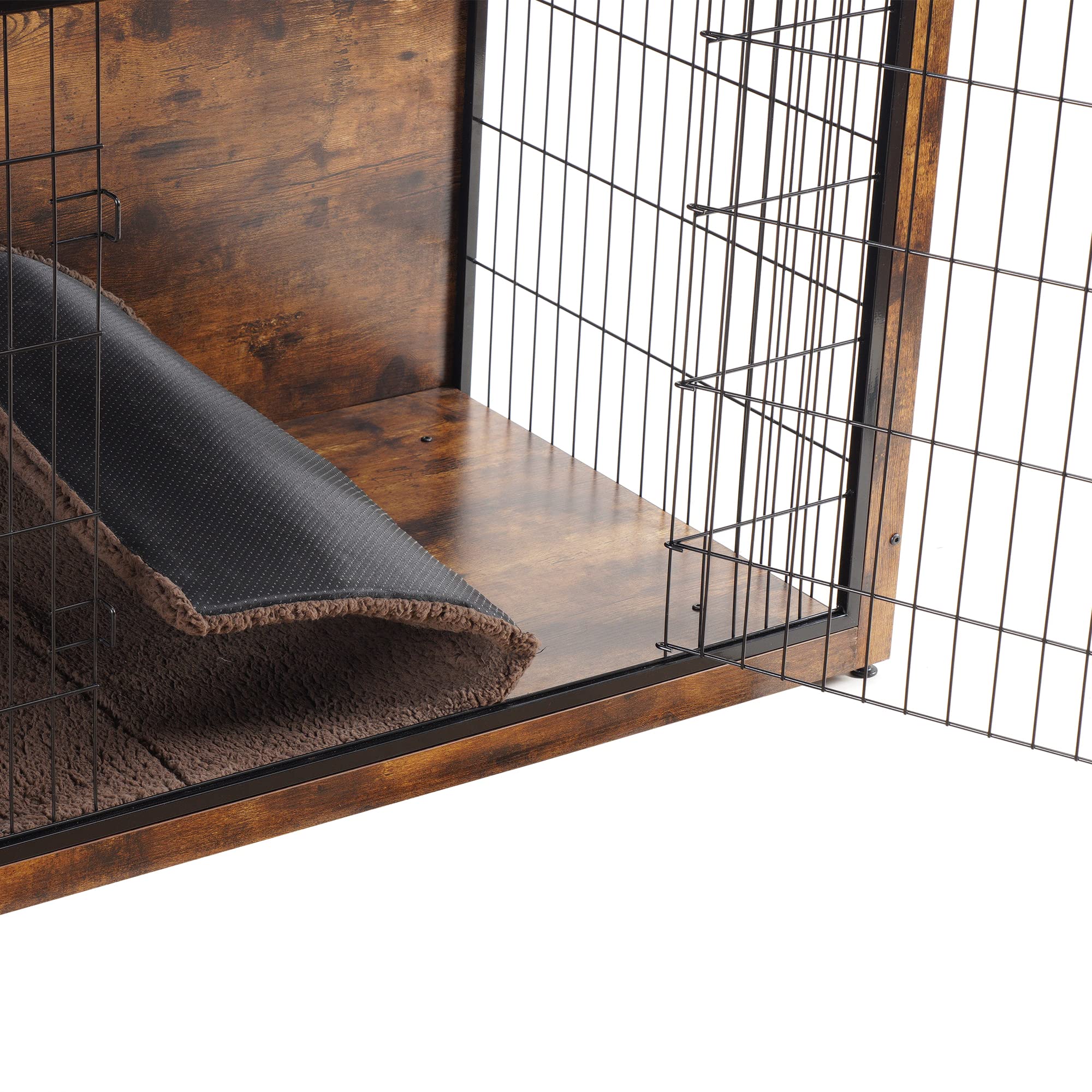 Dwanton top surface provides space for decor while housing your dog.