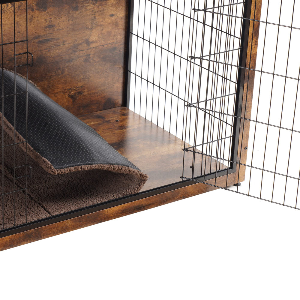 Dwanton top surface provides space for decor while housing your dog.