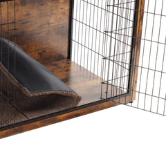 Dwanton top surface provides space for decor while housing your dog.