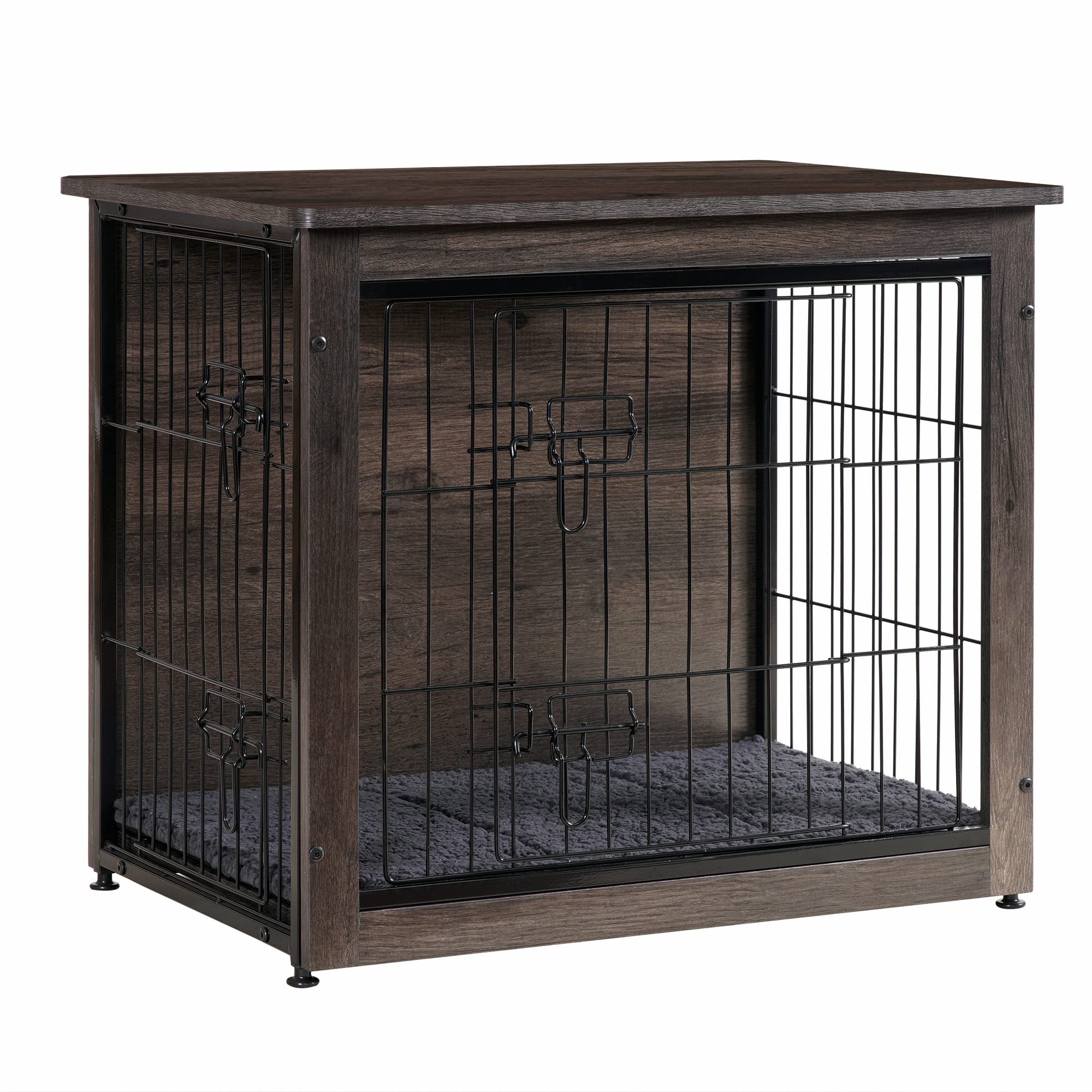 Dwanton dog crate furniture top view shows a sturdy surface for decor and storage