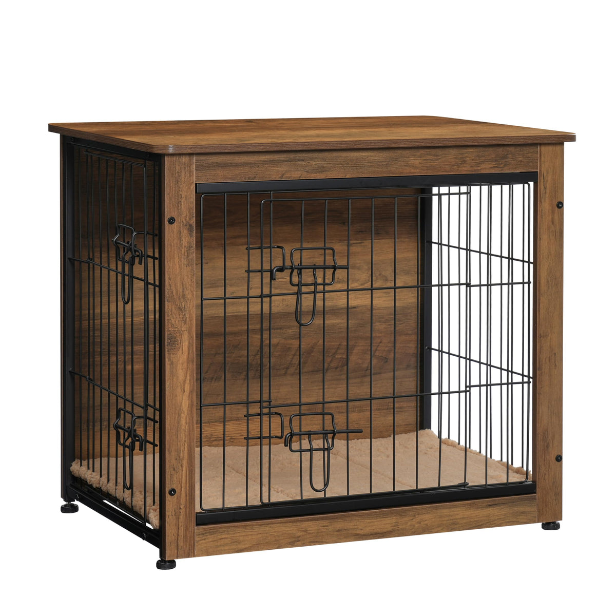 Dwanton dog crate furniture top view showing ample surface for decor.