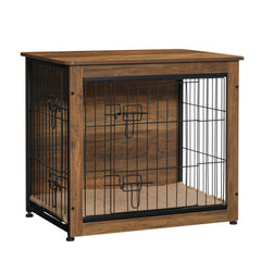 Dwanton dog crate furniture top view showing ample surface for decor.