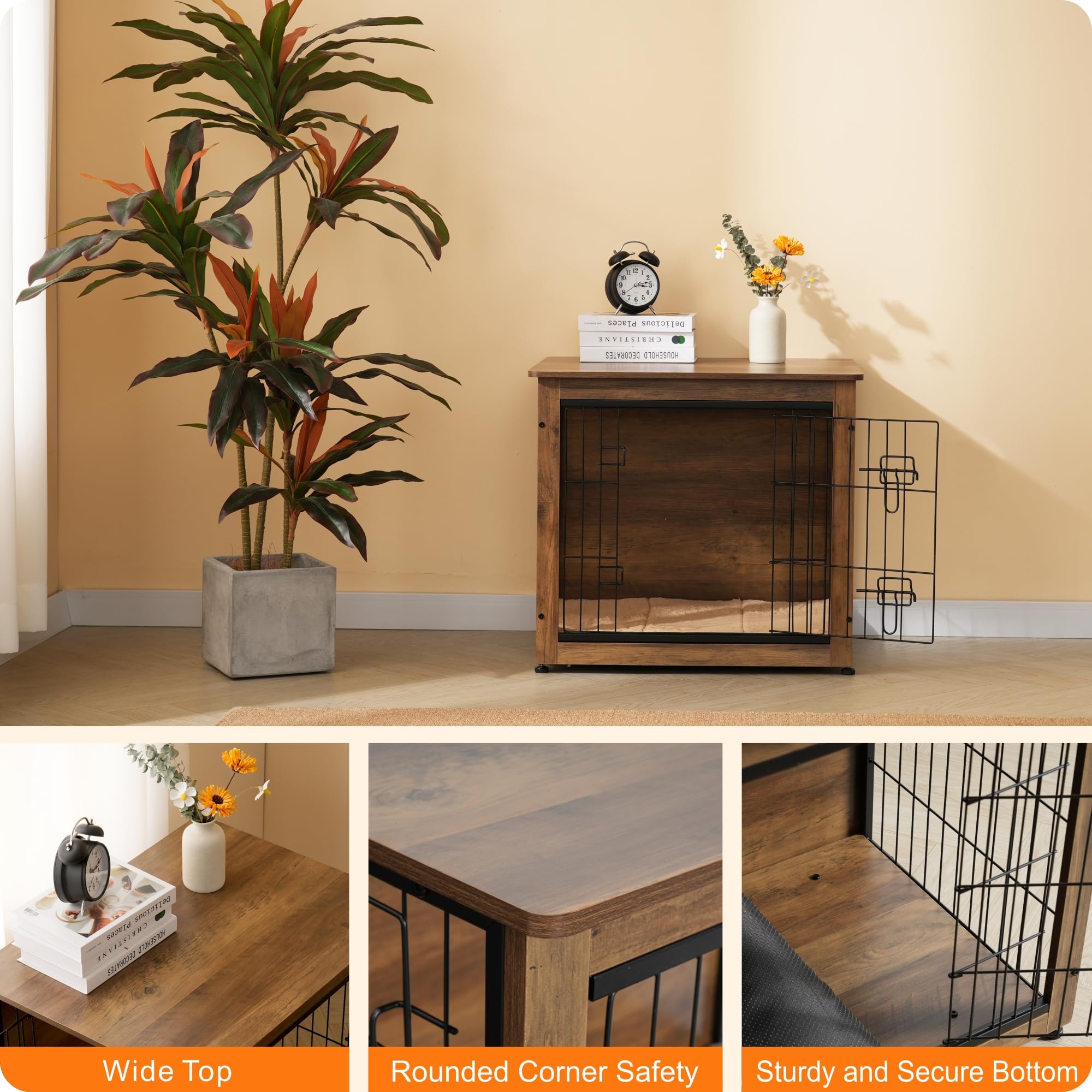 Dwanton wood construction emphasizes durability and chew resistance.