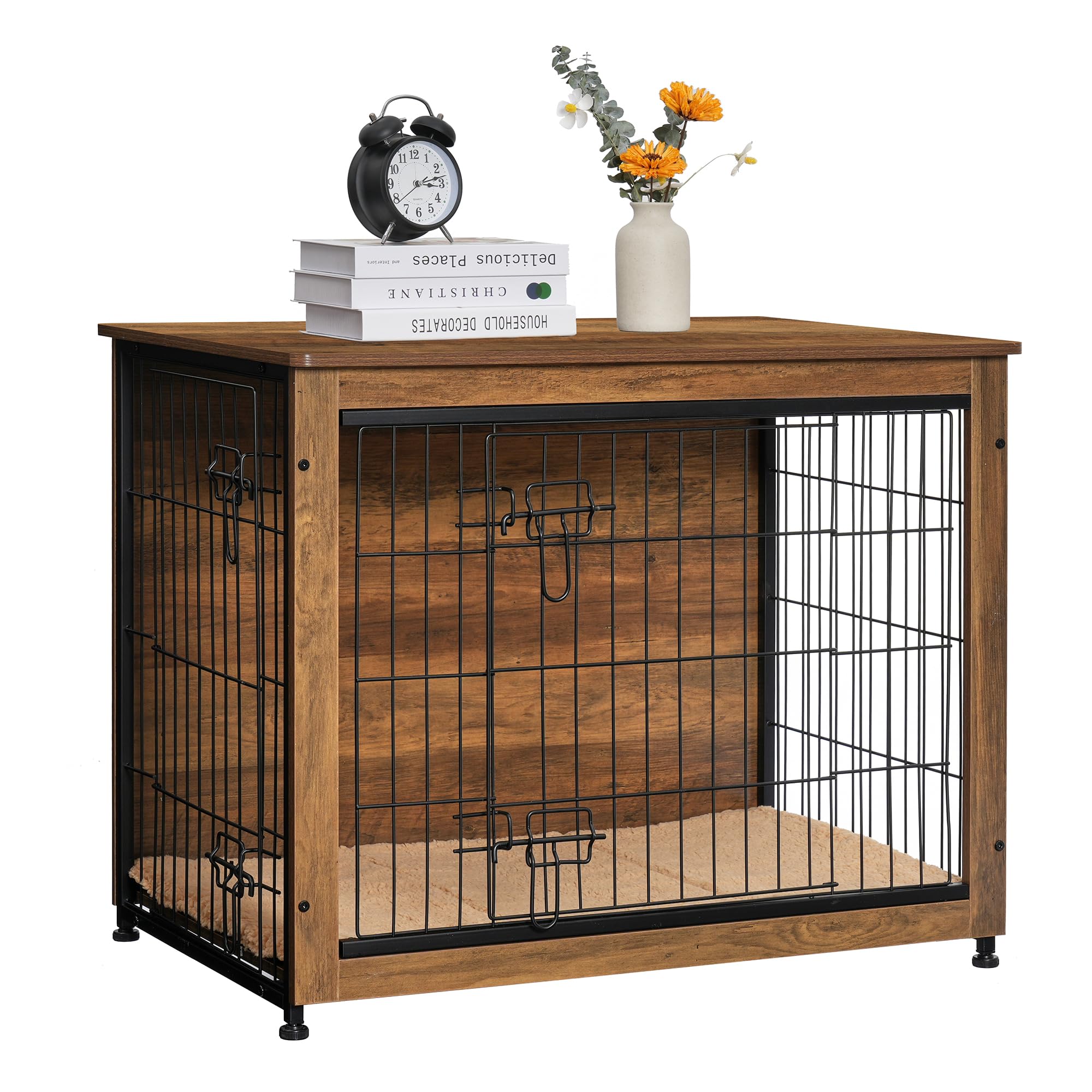 DWANTON indoor dog house in warm brown for cozy corner.