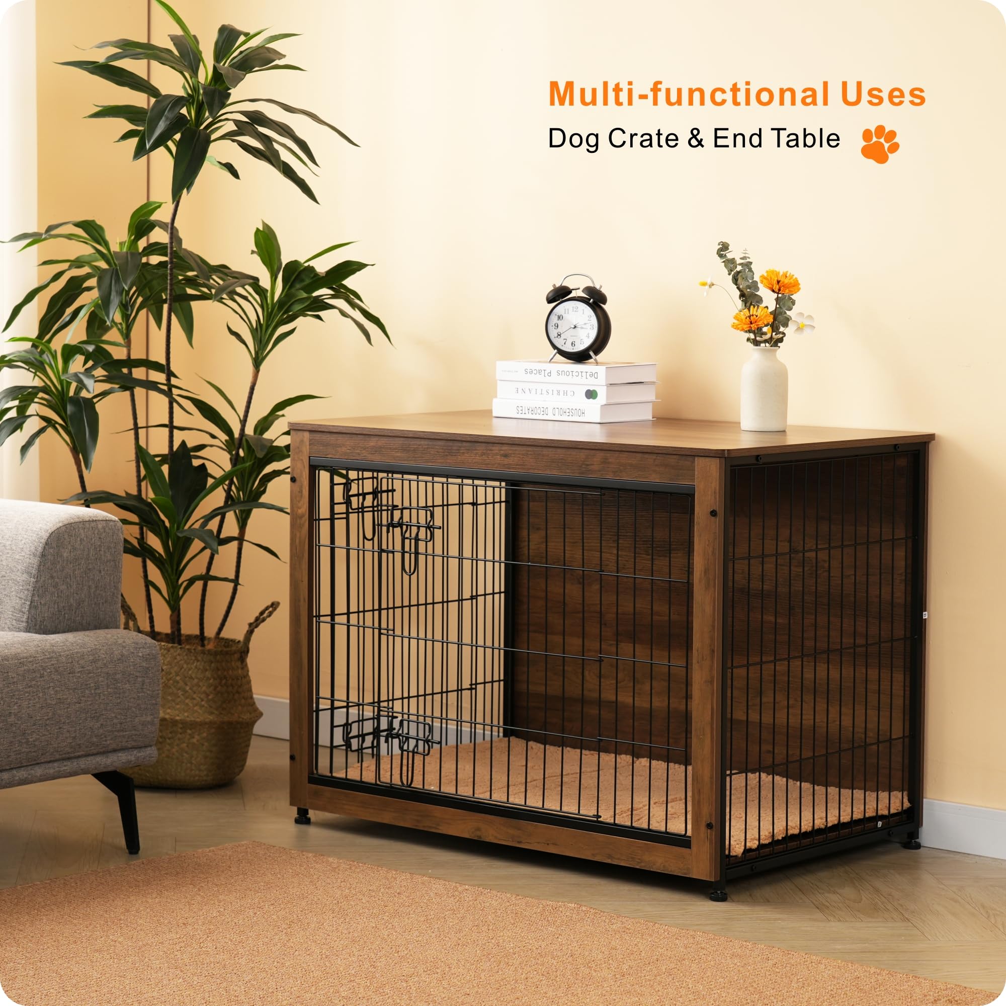 Dwanton warm brown finish complements home decor and hides wear.