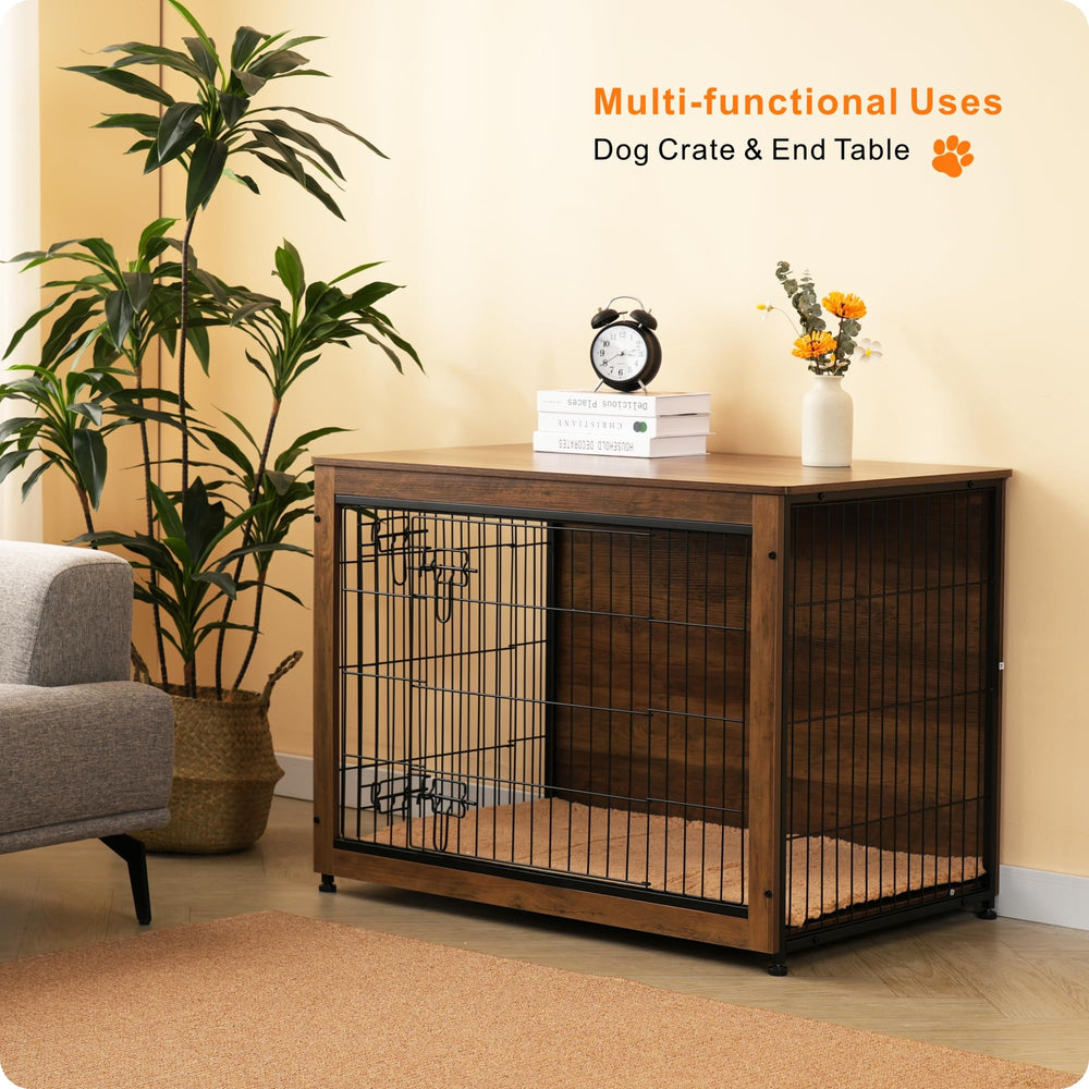 Dwanton warm brown finish complements home decor and hides wear.
