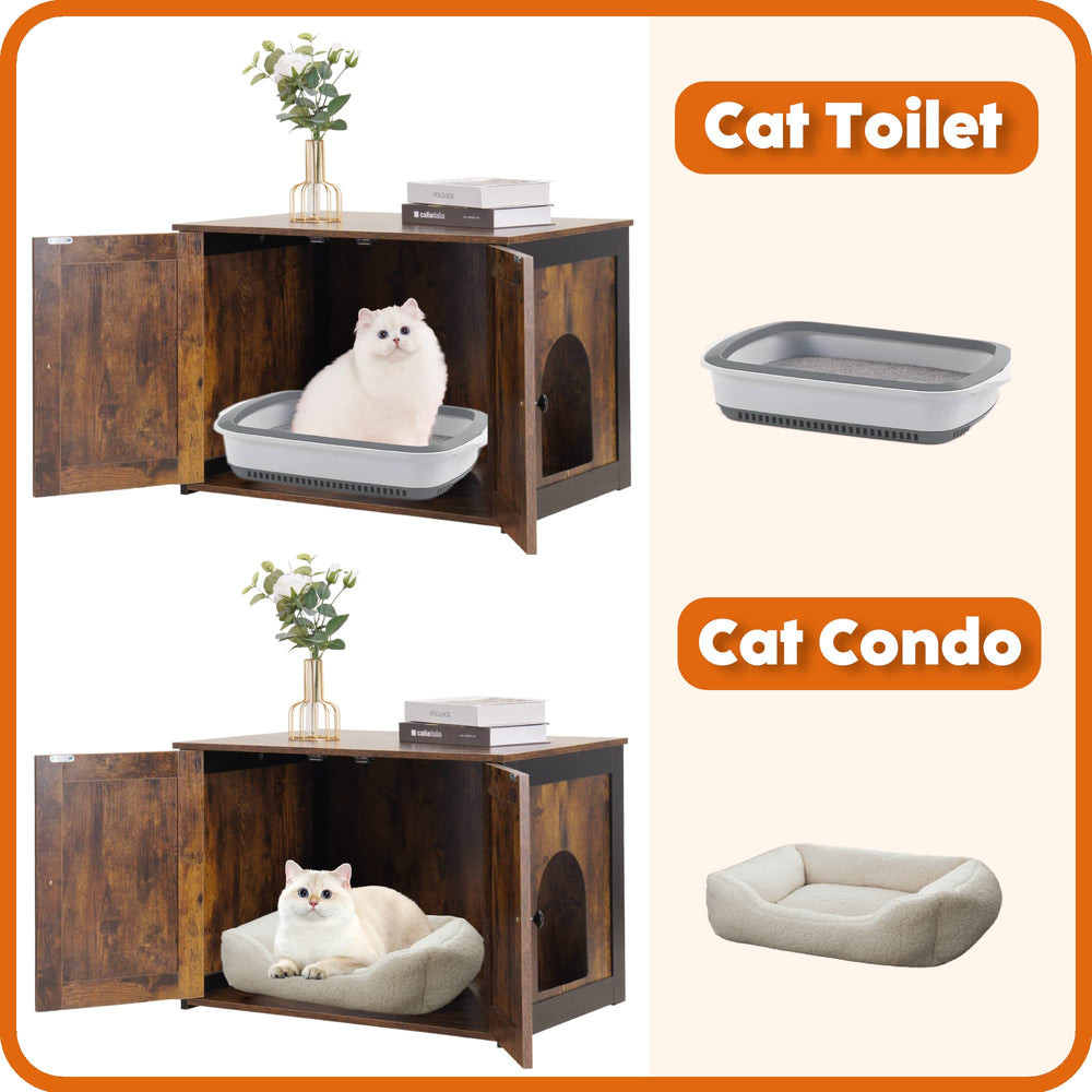 Dwanton Litter Box Enclosure room-style setup blends with decor.