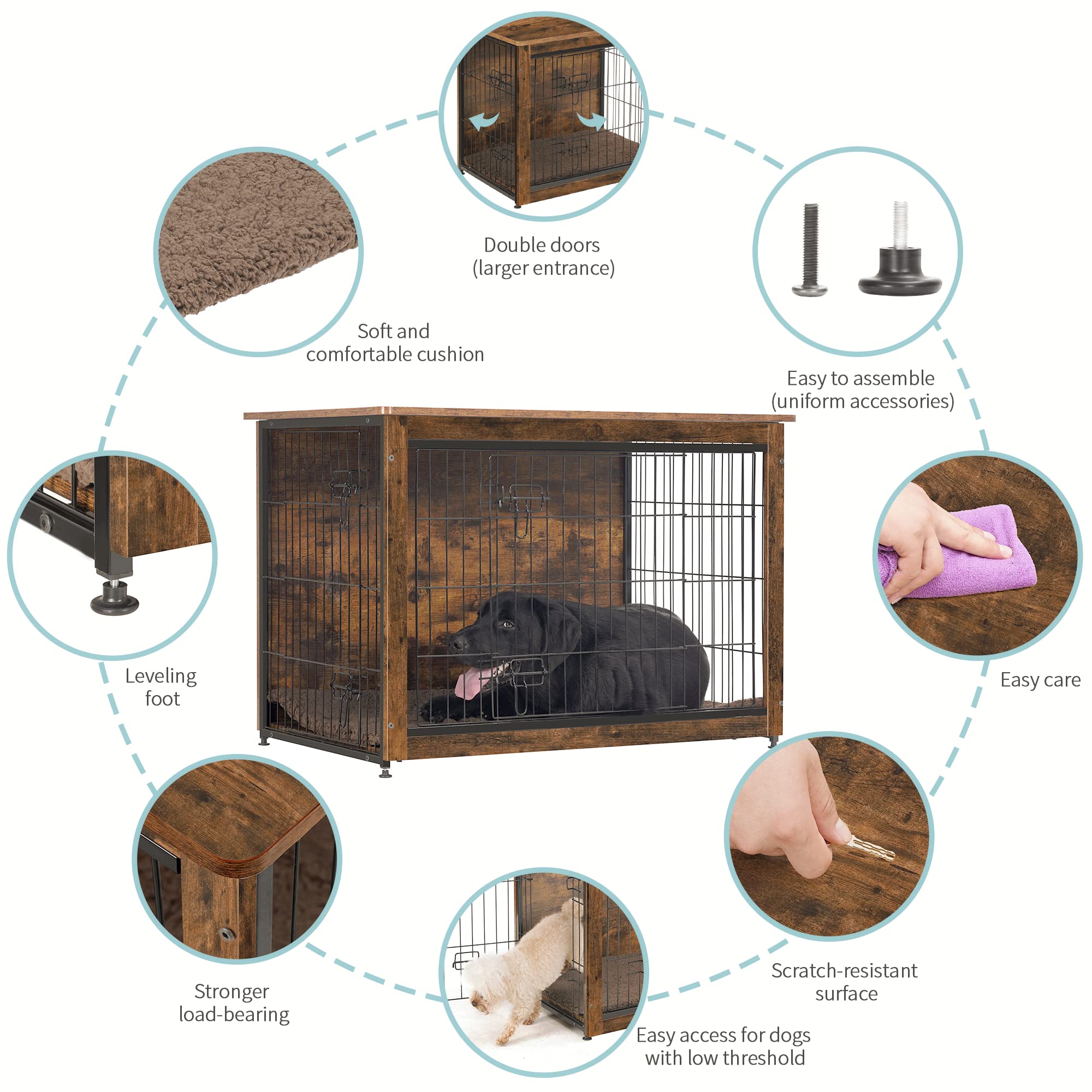 DWANTON wooden living room dog house blends style with function.