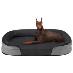 Dwanton 48-inch orthopedic dog bed with gel memory foam top for comfort