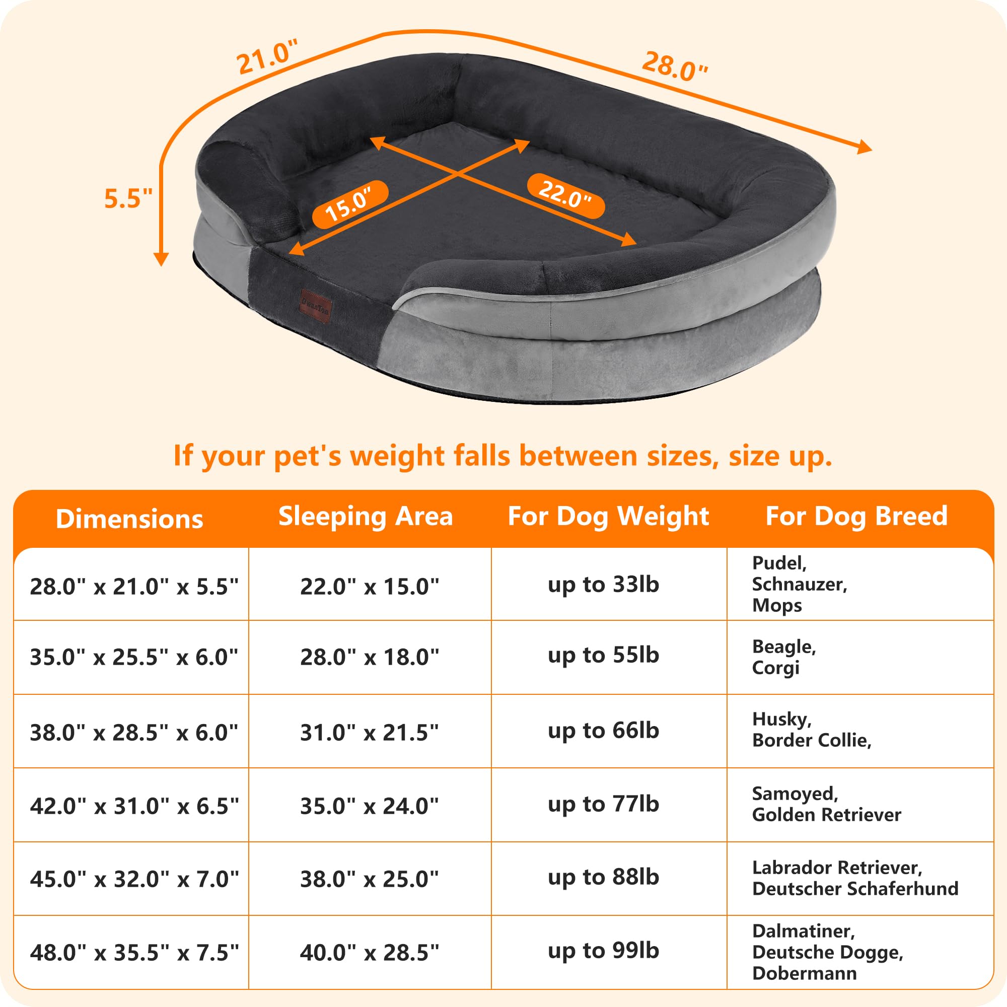 Dwanton removable cover is machine washable for easy care.