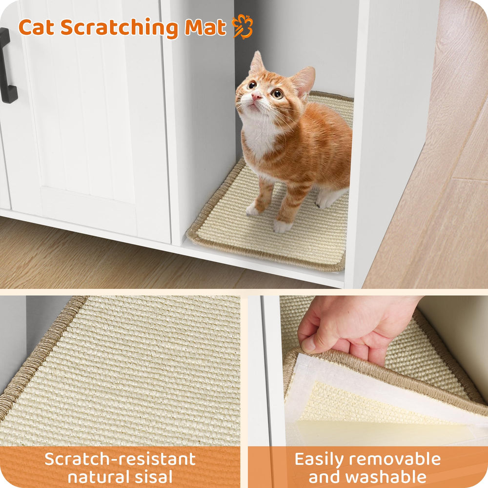 Dwanton scratching mat at entrance provides scratching area and helps contain litter