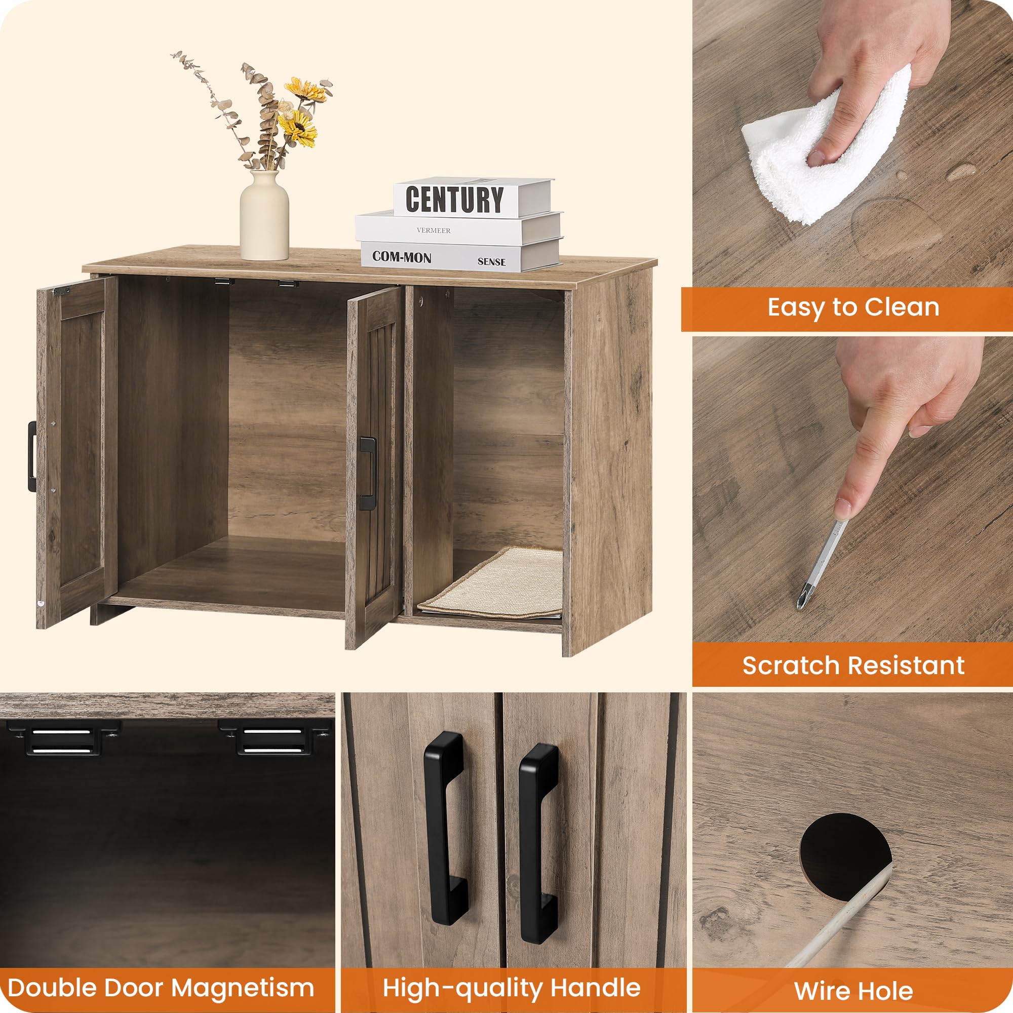 Dwanton scratching mat at entrance offers a natural scratch and litter control.