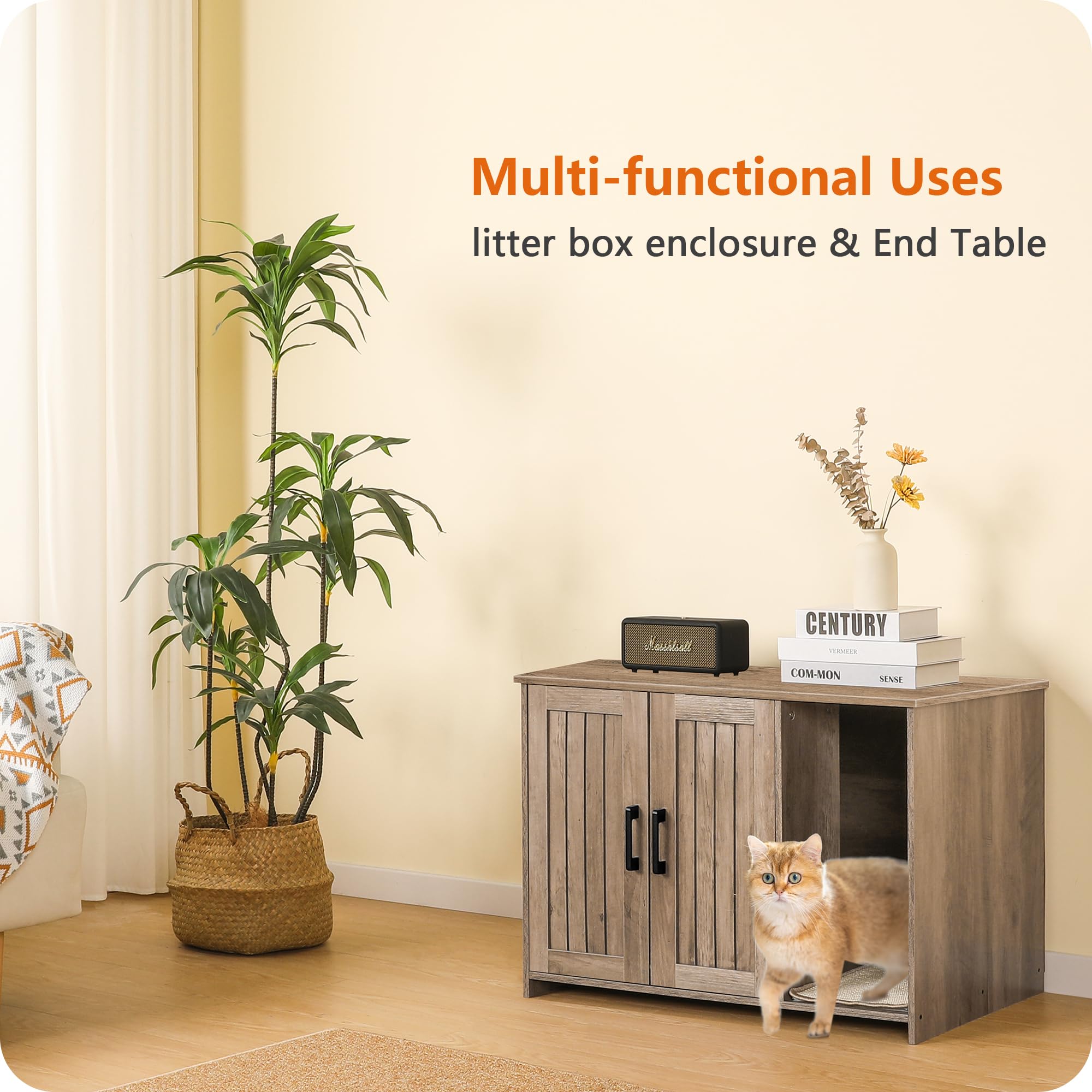 Dwanton wood finish design ensures easy cleaning with a removable sisal blanket.