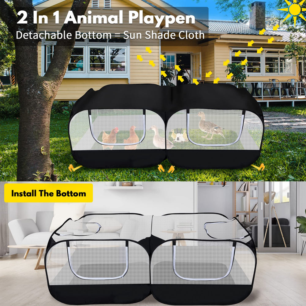 DWQEKD four zippered doors offer convenient top and side access