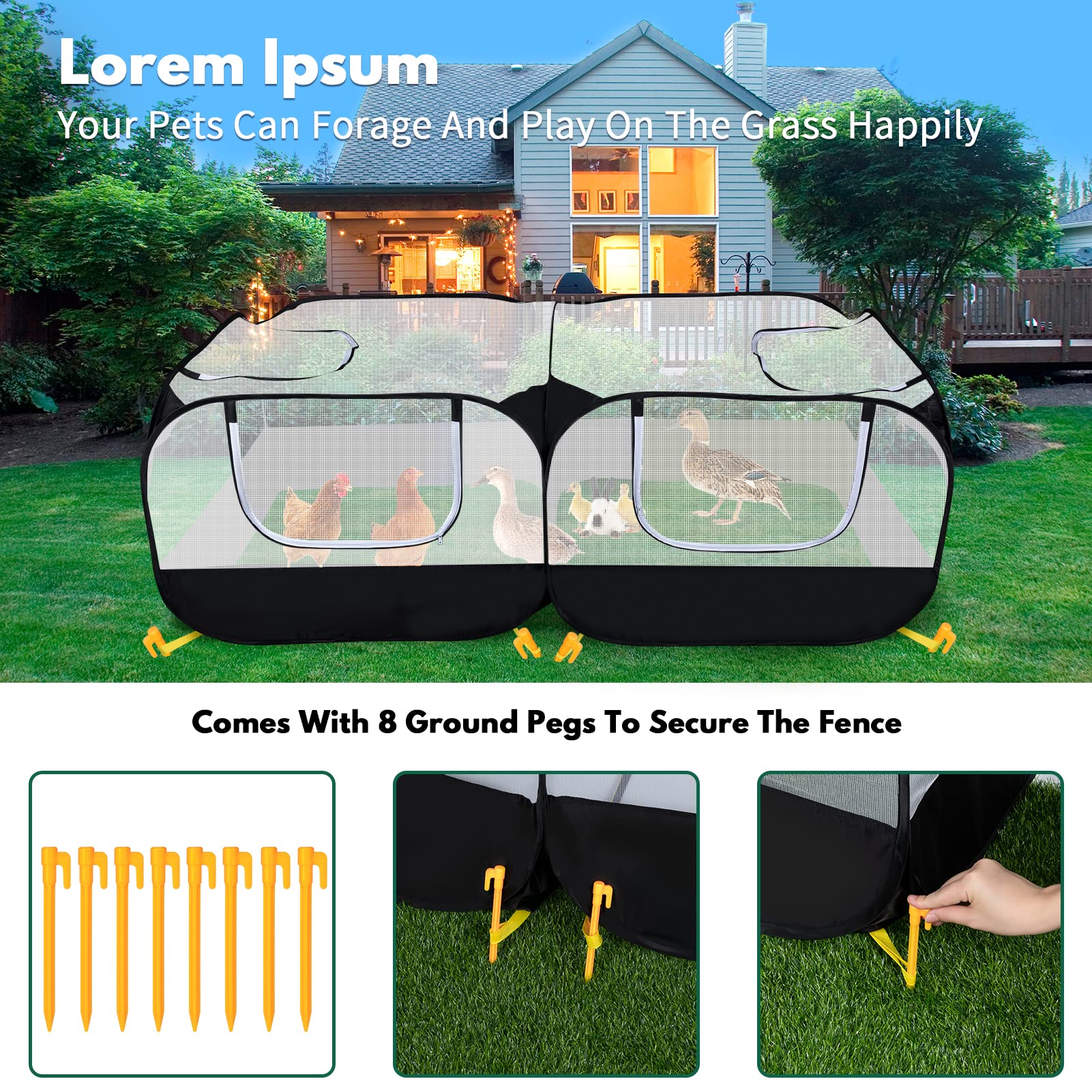 DWQEKD lightweight portable pop-up playpen for travel