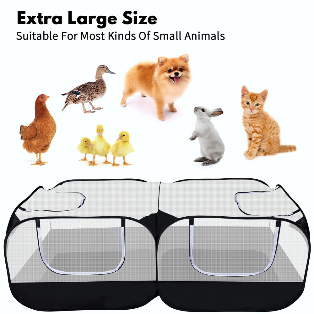 DWQEKD spacious 73x36x25 inch layout for multiple small pets