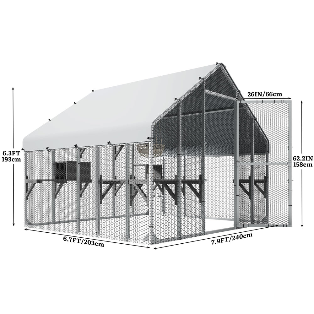 DWVO stable design with locks and ground stakes for secure setup