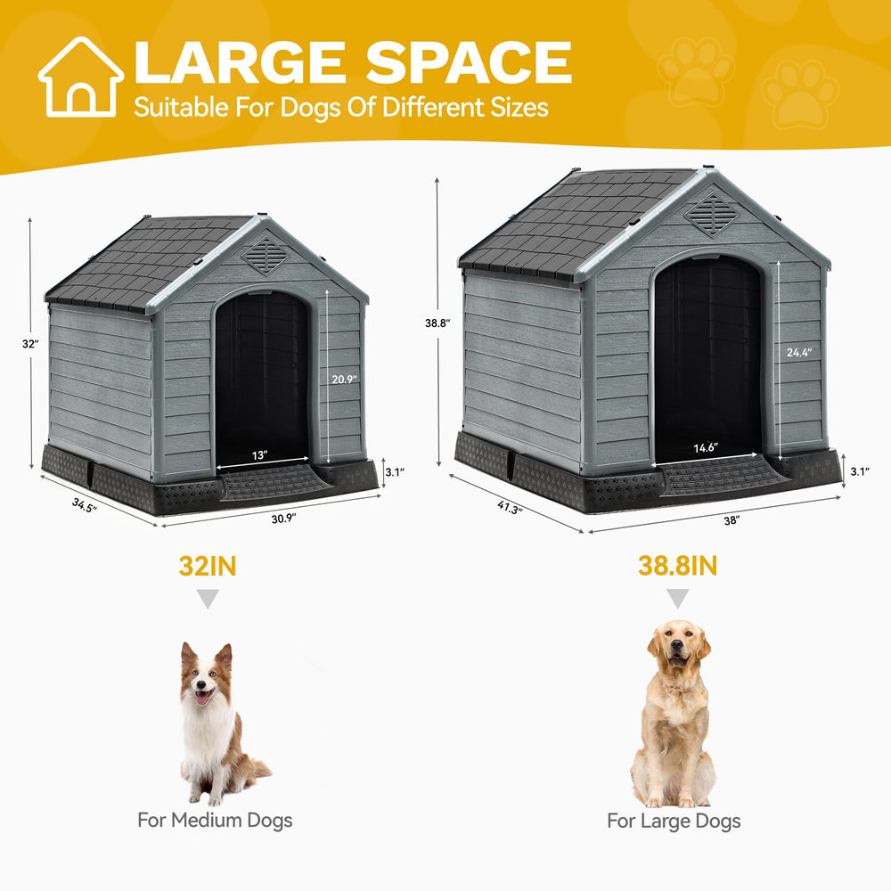 DWVO Spacious Dog Shelter interior provides ample space and easy maintenance.