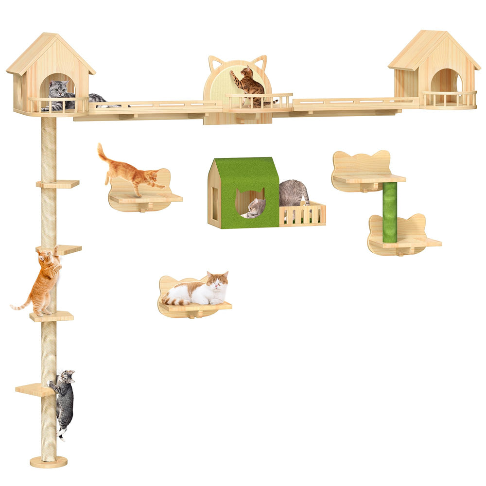 DWVO vertical playground cat climbing system enhances activity