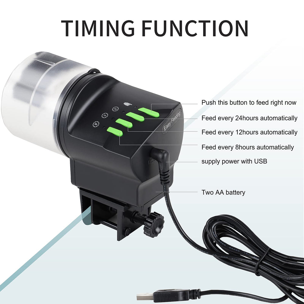 DXOPHIEX feeder side view showing USB and battery power options