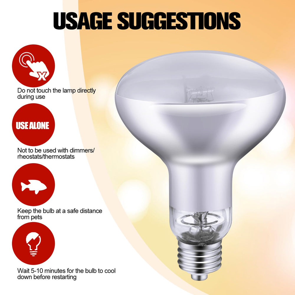 DXOPHIEX 100W reptile lamp ceramic base with vent hole for heat dissipation