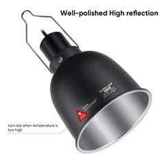 DXOPHIEX 100W ceramic emitter delivers heat without light disruption.