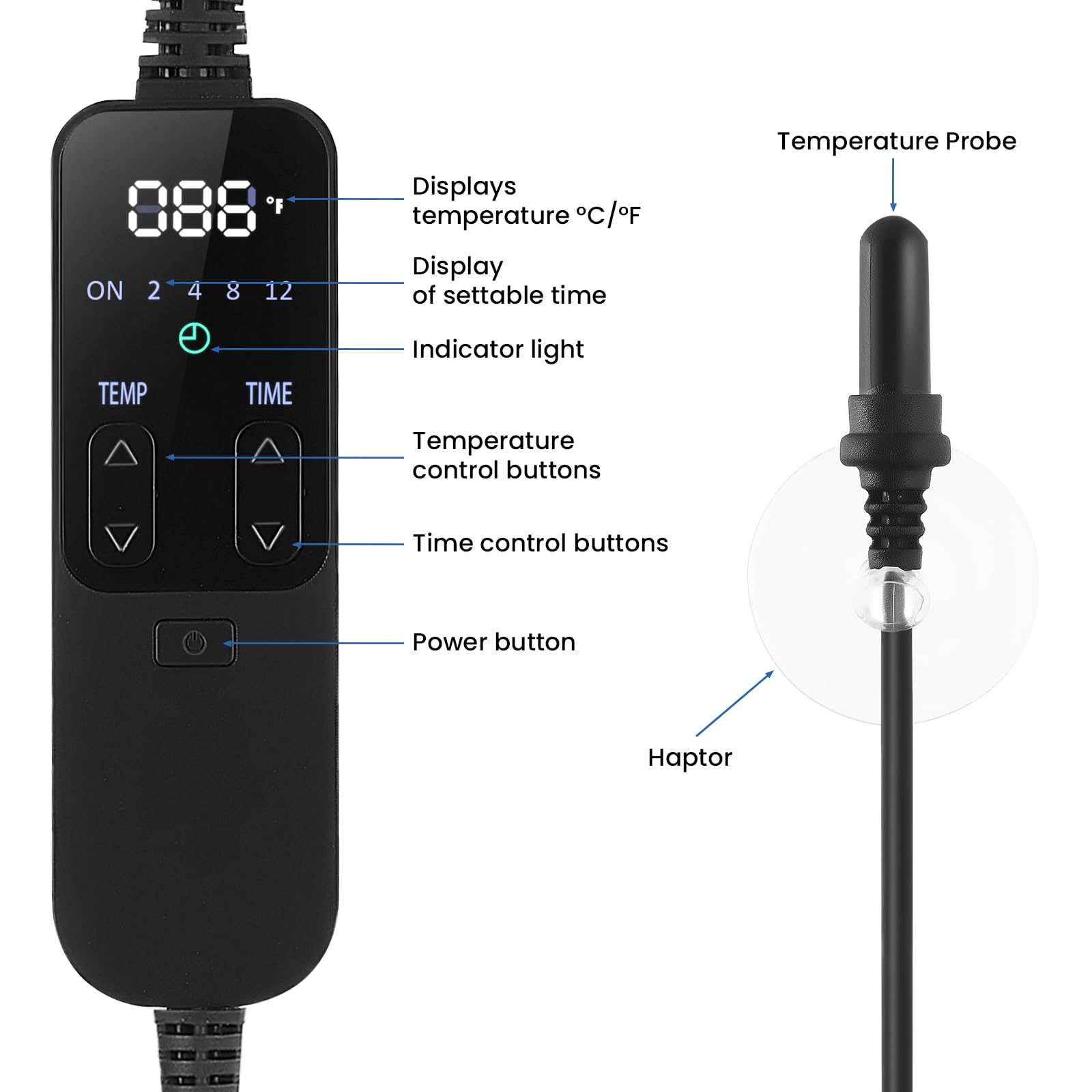 DXOPHIEX 100W ceramic heat emitter delivers steady heat without light disruption.
