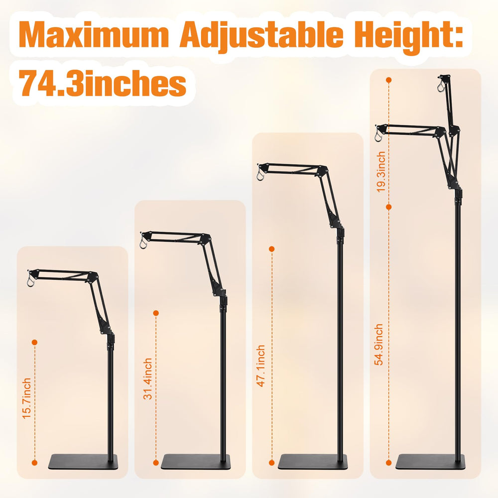 DXOPHIEX dual reptile lamp stand height adjustment fits terrariums of any size.