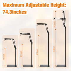 DXOPHIEX dual reptile lamp stand height adjustment fits terrariums of any size.