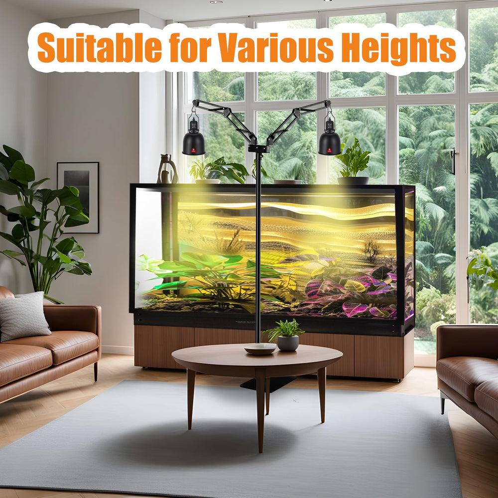 DXOPHIEX dual reptile lamp stand versatile uses for grow lights or brooders.
