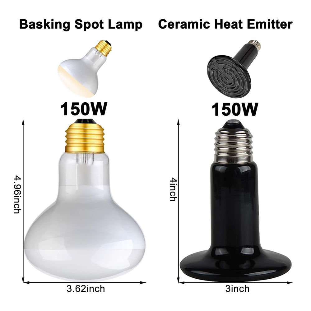 DXOPHIEX Ceramic heat emitter delivers steady warmth without light.