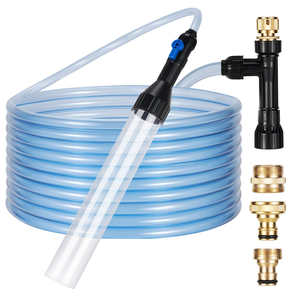 DXOPHIEX gravel cleaner 19-inch tube reaches substrate for thorough debris removal