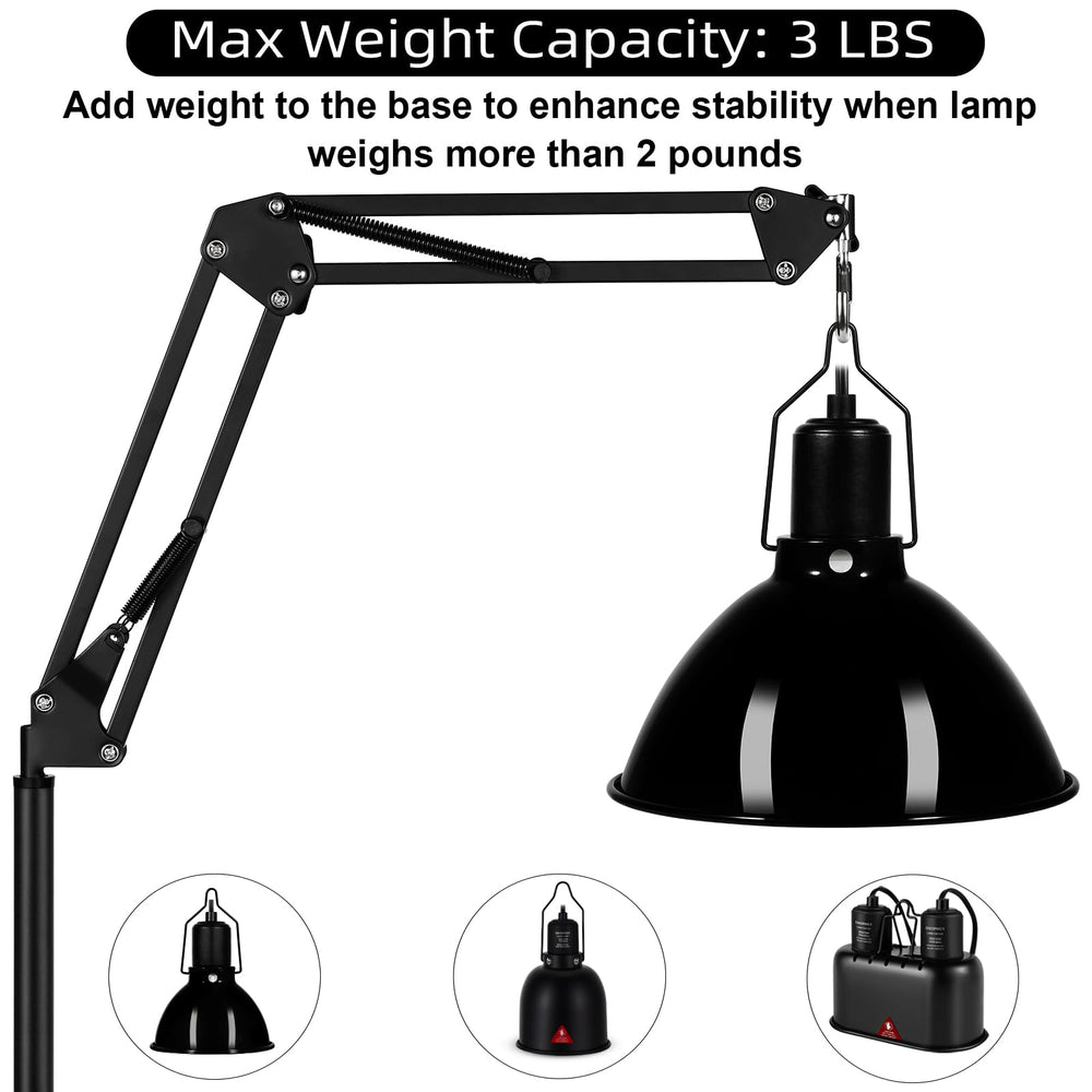 DXOPHIEX heat lamp stand with 360-degree rotation for flexible setup.