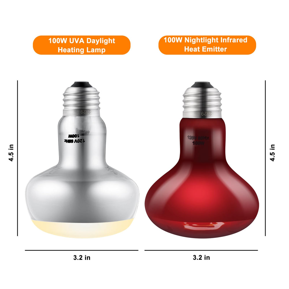 DXOPHIEX night infrared heat lamp warms enclosures softly for year-round reptile comfort.