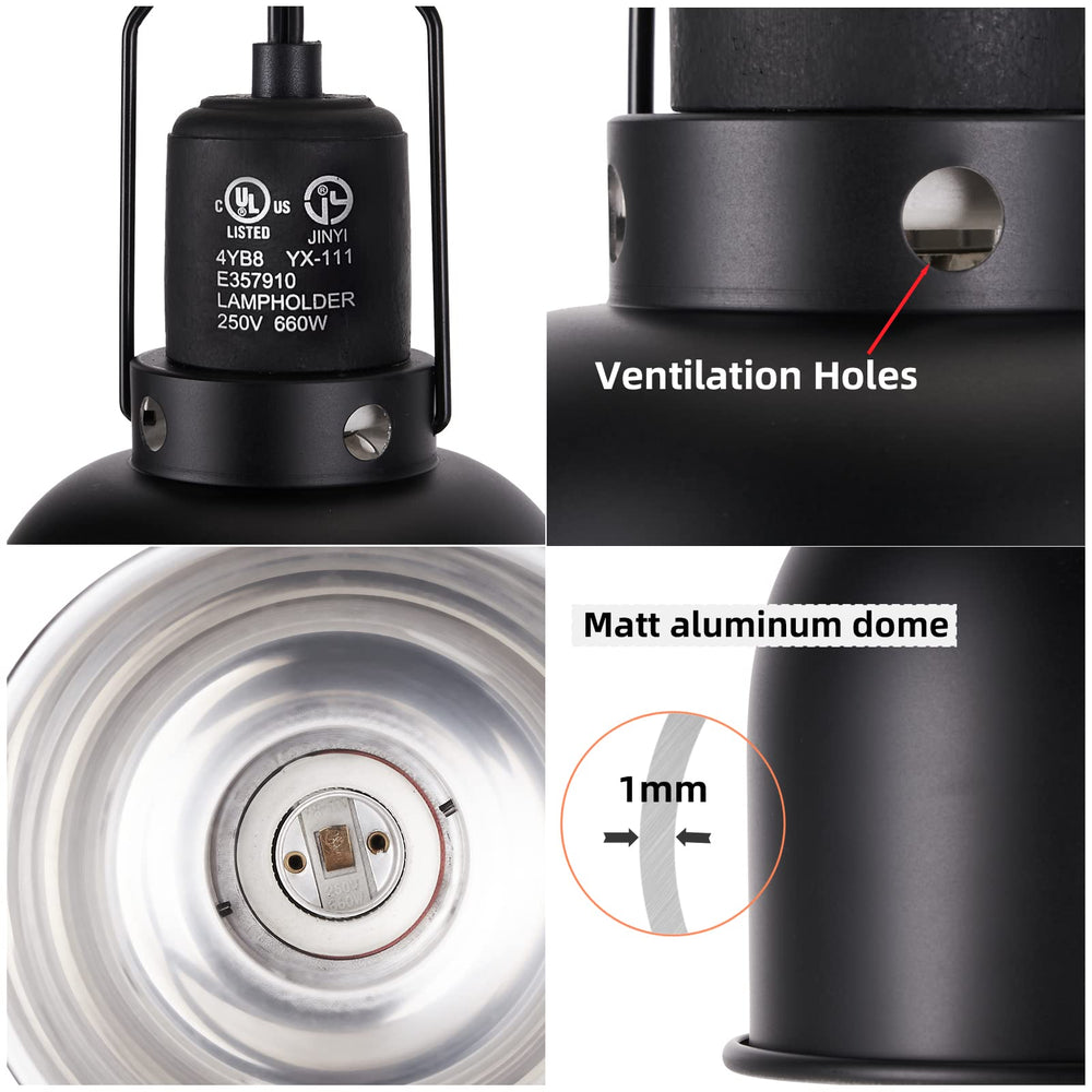 DXOPHIEX terrarium lamp with independent switch and hanging hook