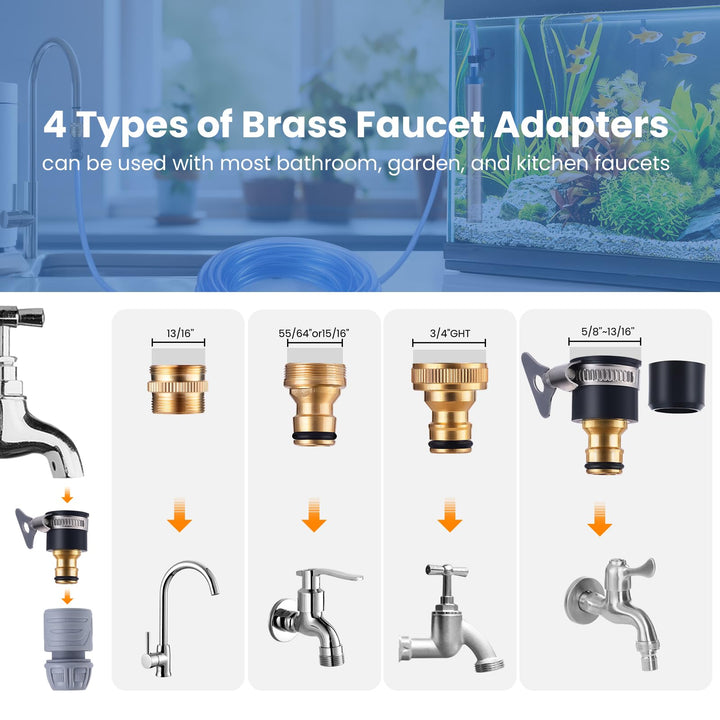DXOVEEN aquarium water changer hose with extended reach for larger tanks.