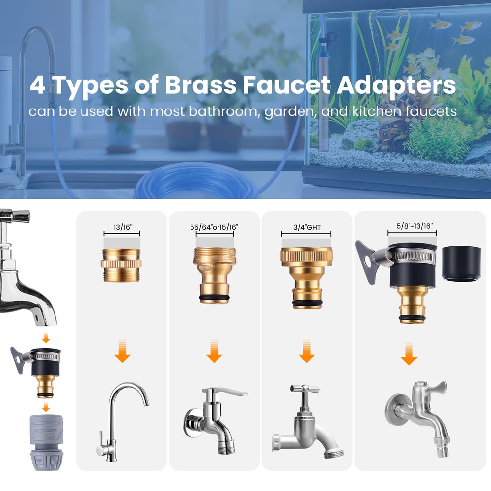 DXOVEEN aquarium water changer hose with extended reach for larger tanks.