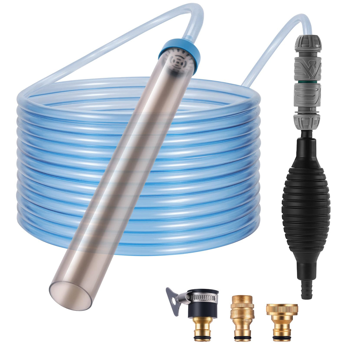 DXOVEEN fish tank vacuum gravel cleaner demonstrates easy debris removal
