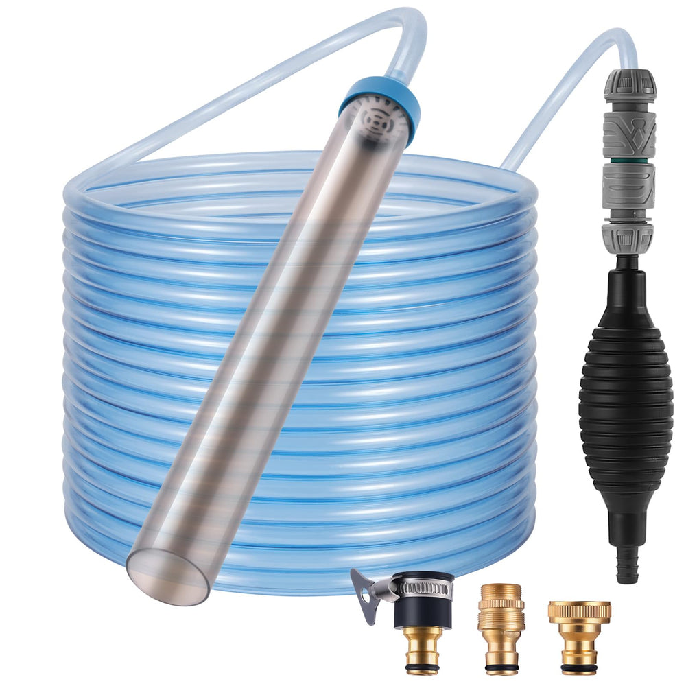DXOVEEN fish tank vacuum siphon ball enables quick water changes.