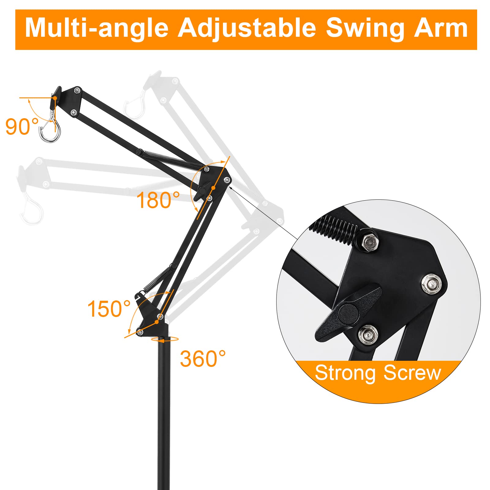 DXOVEEN stand with sturdy base ensures stable lighting for larger lamps.