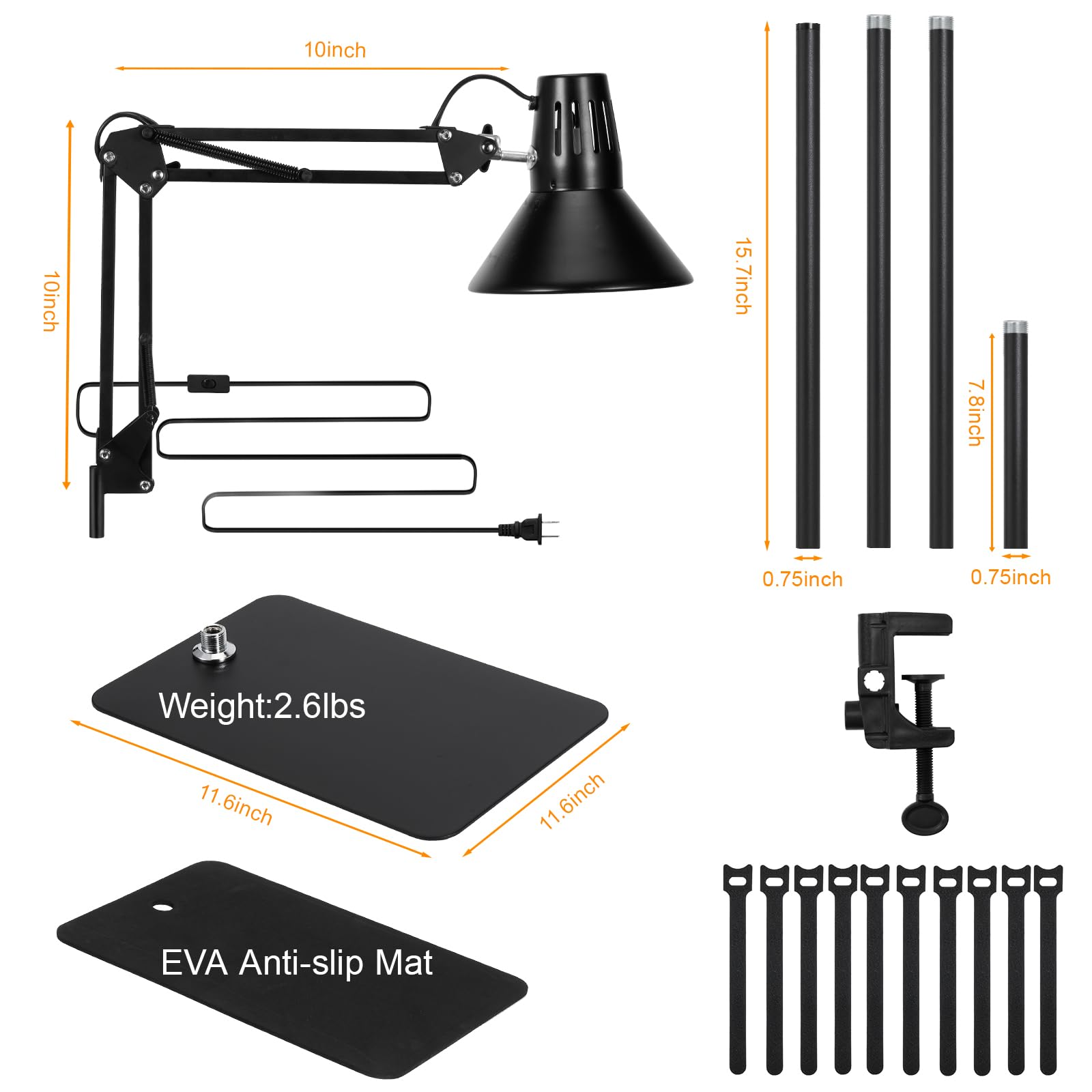 DXOVEEN sturdy base with anti-slip pads stabilizing the setup