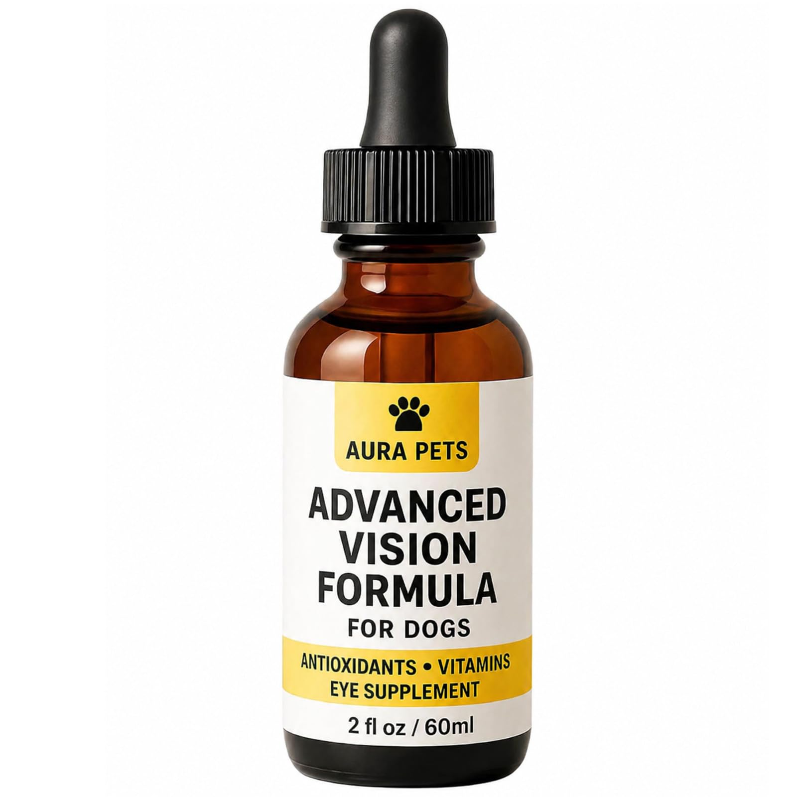 DXWXH Aura Pets advanced vision bottle on a desk; supports daily ocular comfort.
