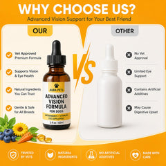 DXWXH Aura Pets vision supplement packaging showing long-term canine wellness.